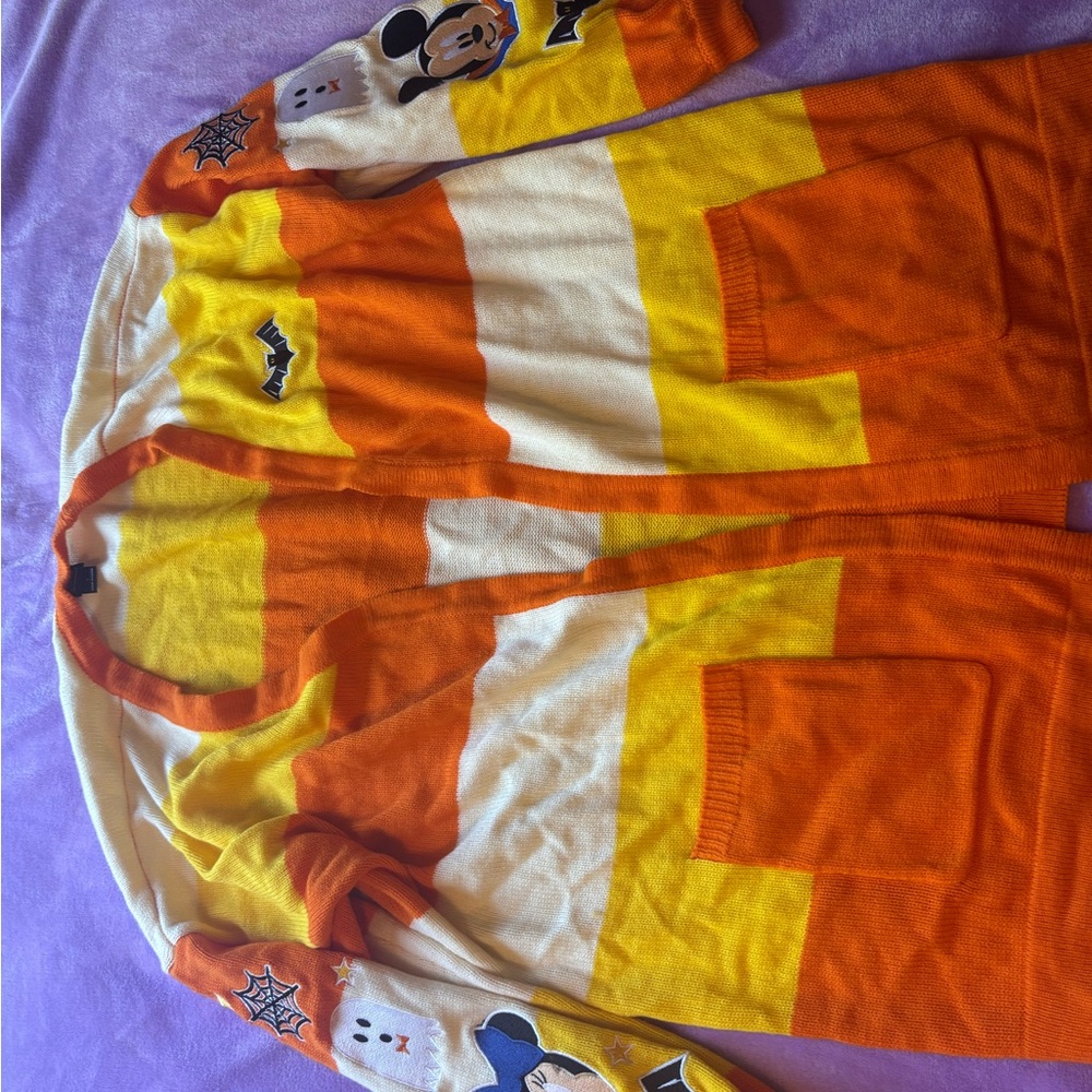 Colorful Halloween Cardigan her universe Disney candy corn